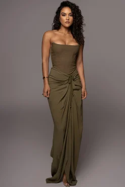 Olive Fenix Reversible Linen Corset*JLUXLABEL Fashion