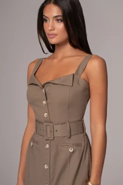 Olive Forever Summer Belted Dress*JLUXLABEL Hot