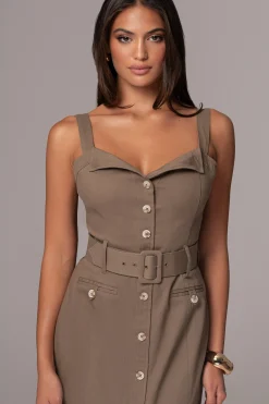 Olive Forever Summer Belted Dress*JLUXLABEL Hot