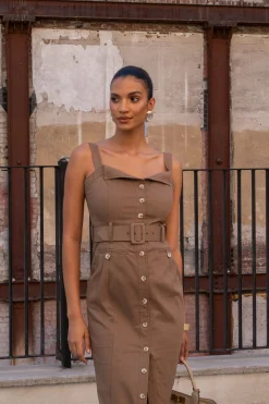 Olive Forever Summer Belted Dress*JLUXLABEL Hot