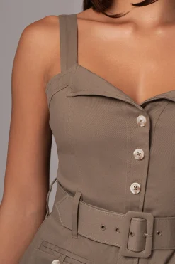 Olive Forever Summer Belted Dress*JLUXLABEL Hot