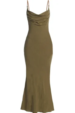 Olive Getaway Linen Maxi Dress*JLUXLABEL Sale