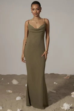 Olive Getaway Linen Maxi Dress*JLUXLABEL Sale