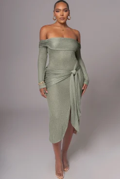 Olive Island Elegance Drape Dress*JLUXLABEL New