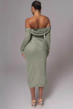 Olive Island Elegance Drape Dress*JLUXLABEL New