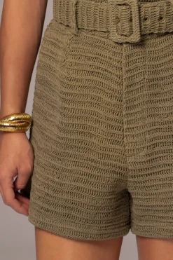 Olive Kelsie Belted Shorts*JLUXLABEL Online