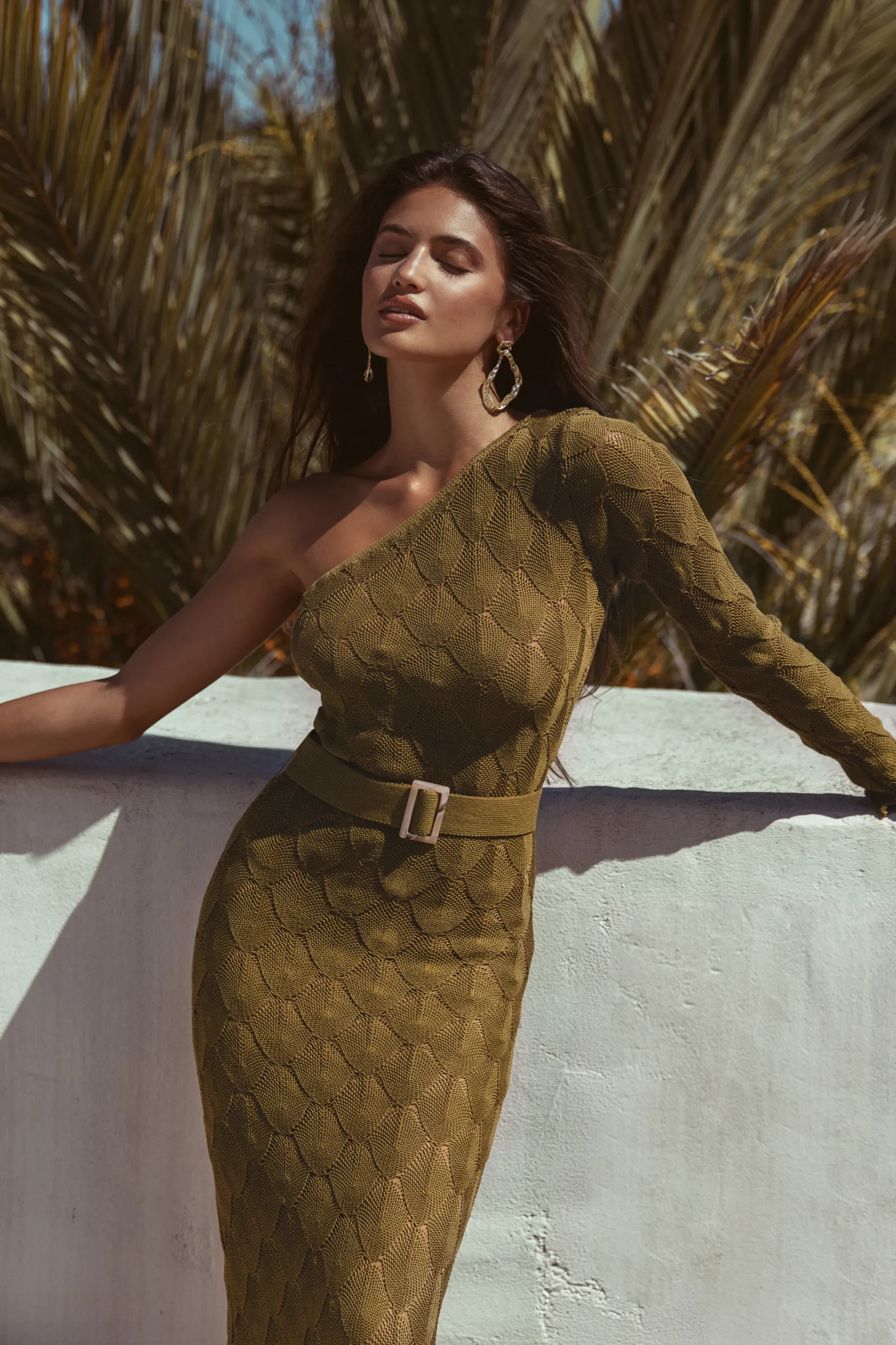 Olive La Costa One Shoulder Dress*JLUXLABEL Clearance