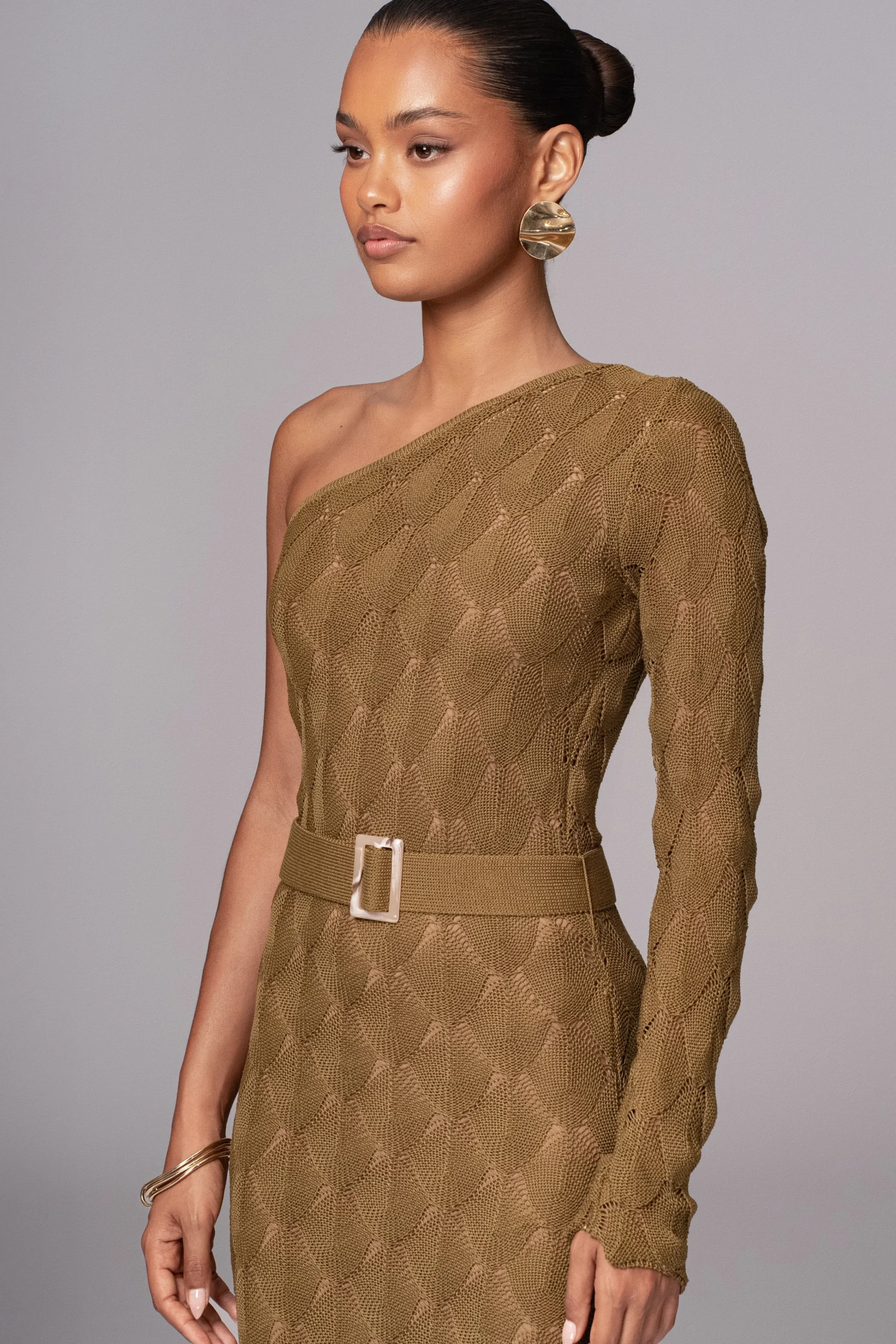 Olive La Costa One Shoulder Dress*JLUXLABEL Clearance