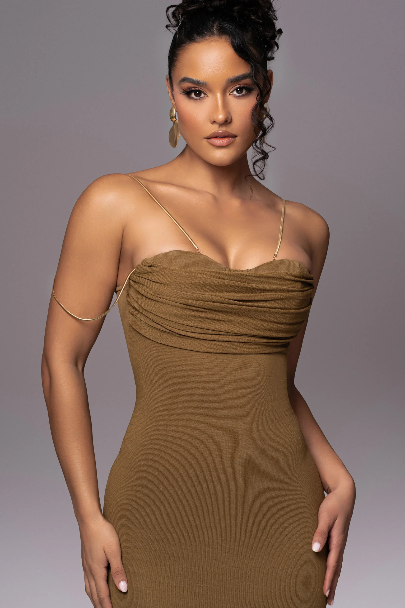 Olive La Lune Drape Midi Dress*JLUXLABEL Online