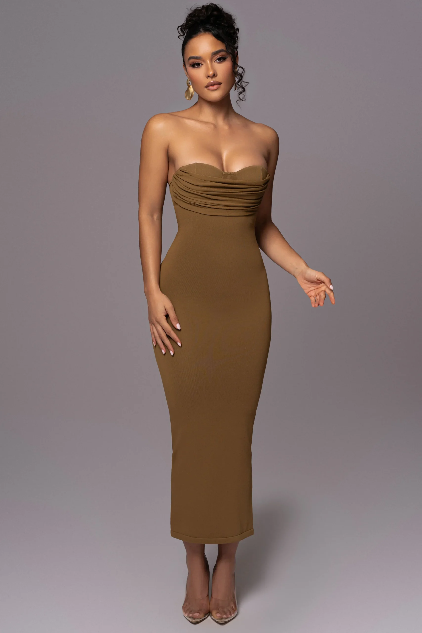 Olive La Lune Drape Midi Dress*JLUXLABEL Online