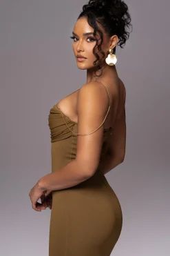 Olive La Lune Drape Midi Dress*JLUXLABEL Online