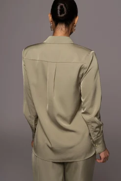 Olive Misty Button Up*JLUXLABEL New