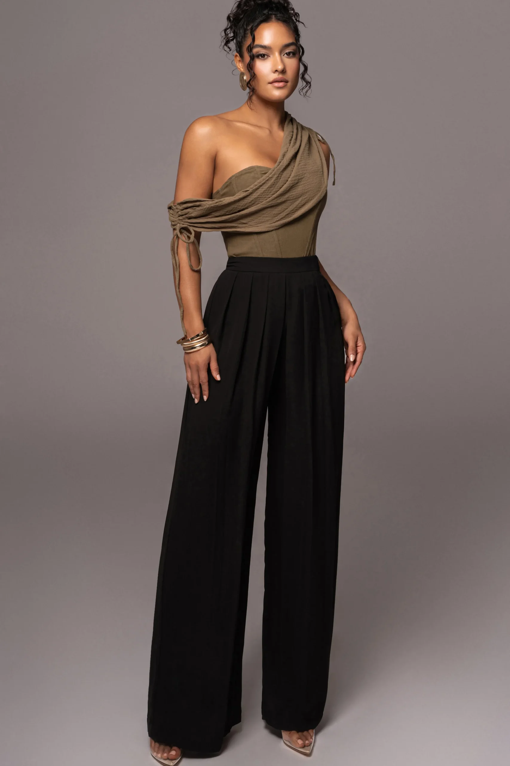 Olive New Obsession Draped Top*JLUXLABEL Sale