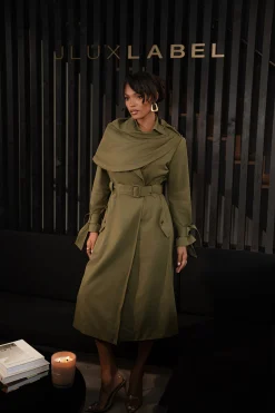 Olive The Classic Trench Coat*JLUXLABEL Hot