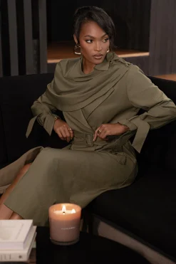 Olive The Classic Trench Coat*JLUXLABEL Hot