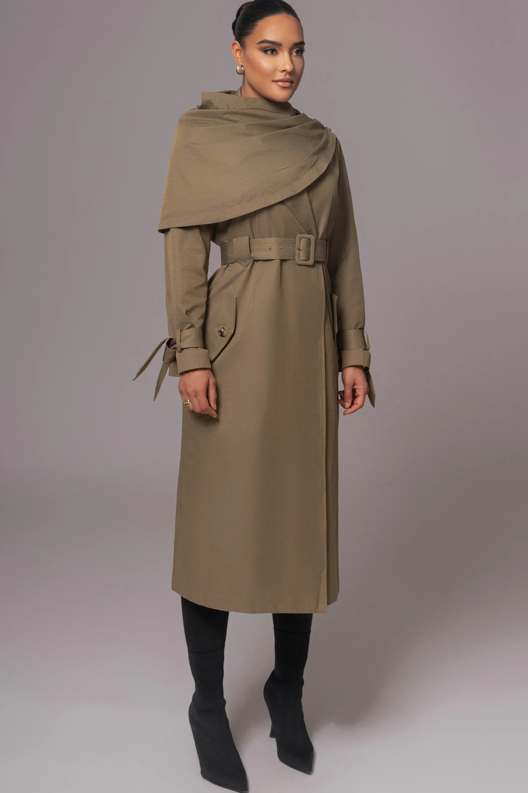 Olive The Classic Trench Coat*JLUXLABEL Hot