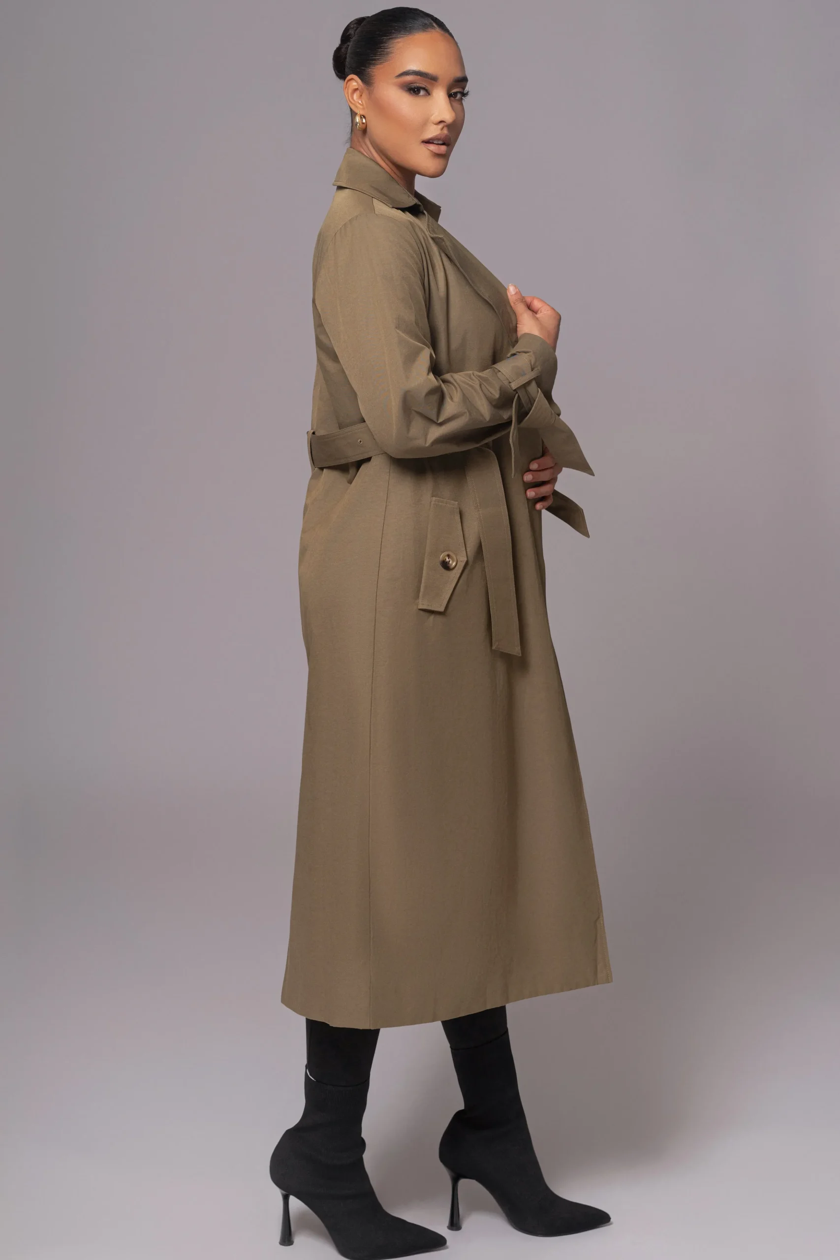 Olive The Classic Trench Coat*JLUXLABEL Hot