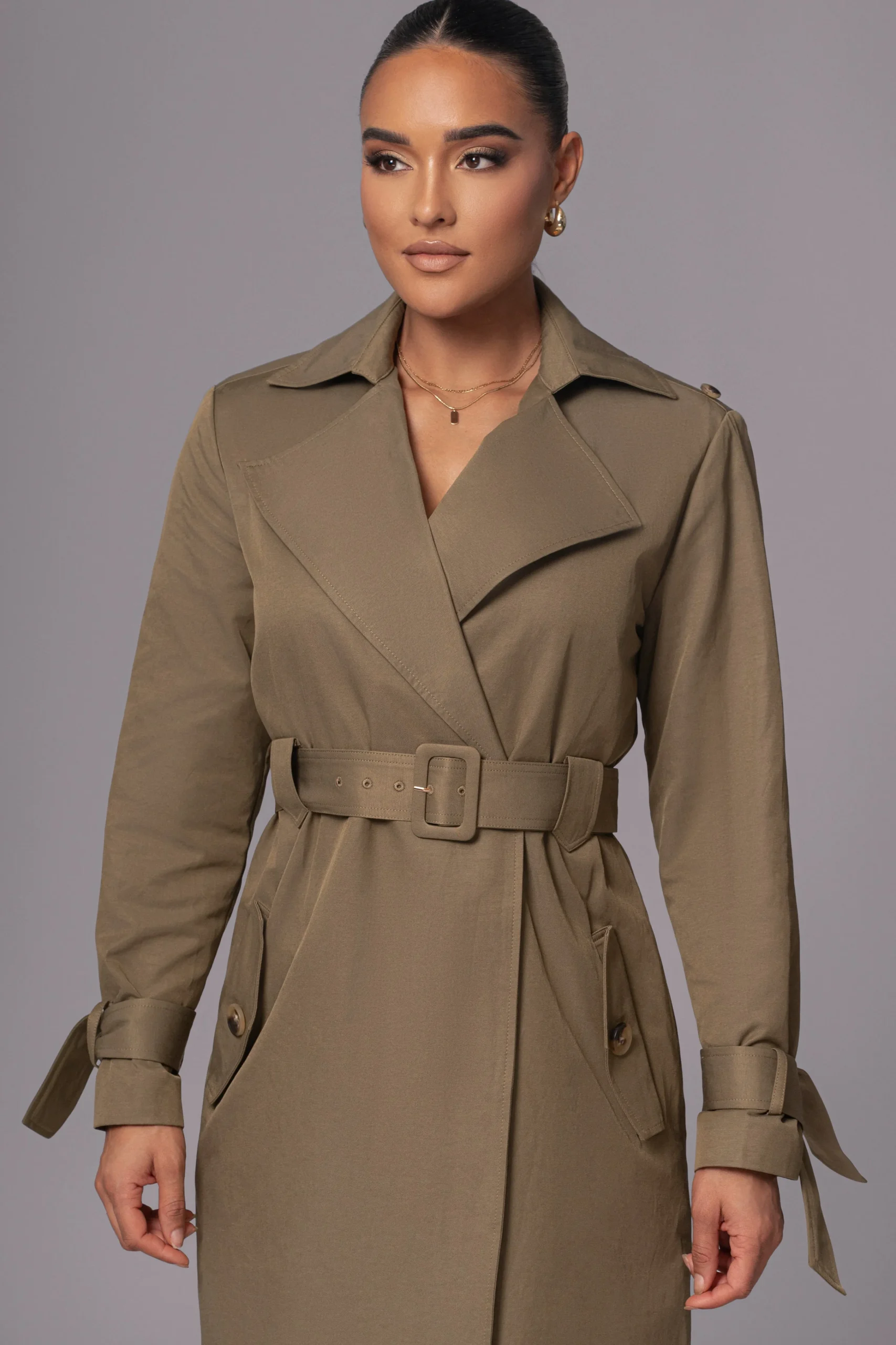Olive The Classic Trench Coat*JLUXLABEL Hot
