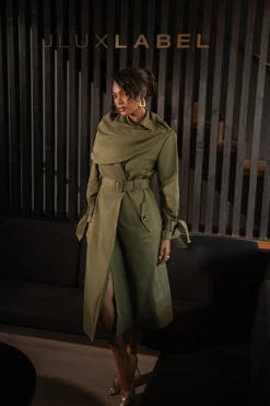 Olive The Classic Trench Coat*JLUXLABEL Hot