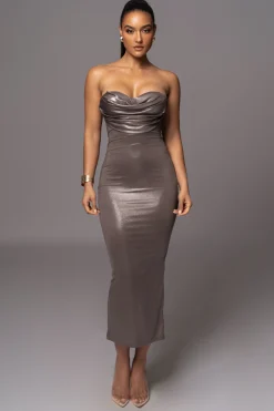 Olive Visions Of You Midi Dress*JLUXLABEL Discount