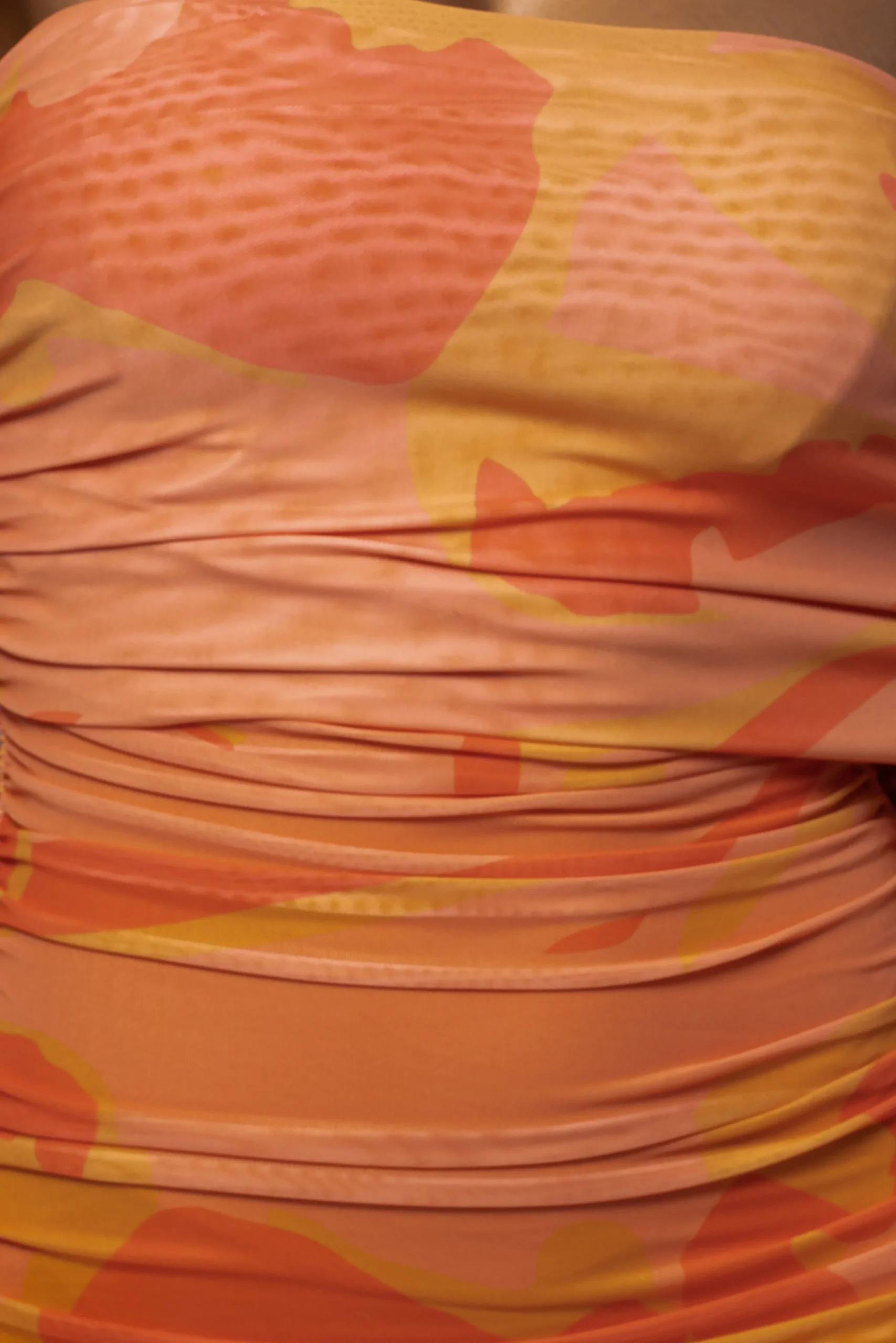 Orange Capri Ruched Dress*JLUXLABEL Discount