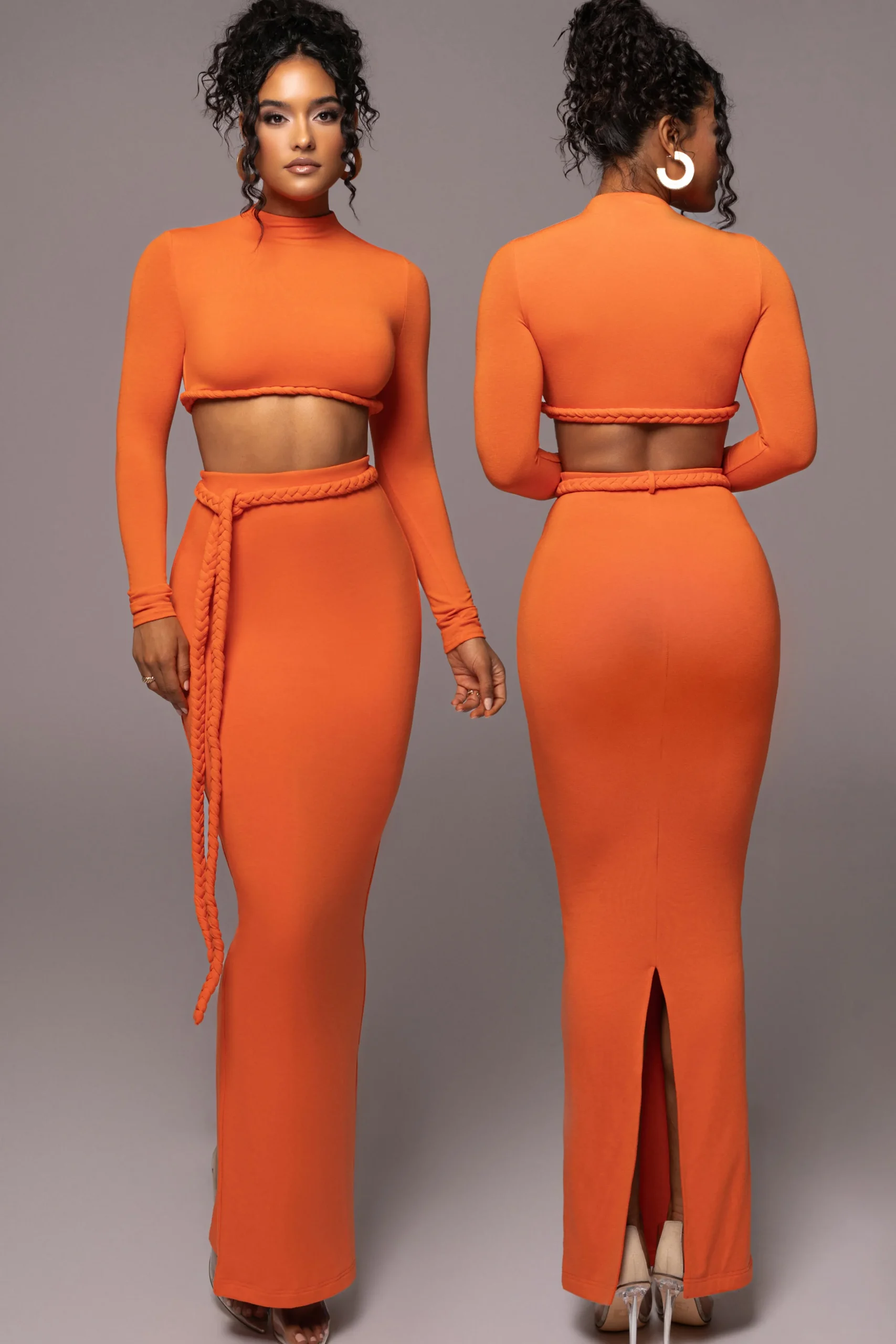 Orange City Love Two-Piece Skirt Set*JLUXLABEL Clearance