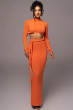 Orange City Love Two-Piece Skirt Set*JLUXLABEL Clearance