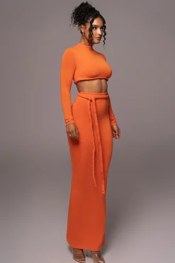 Orange City Love Two-Piece Skirt Set*JLUXLABEL Clearance
