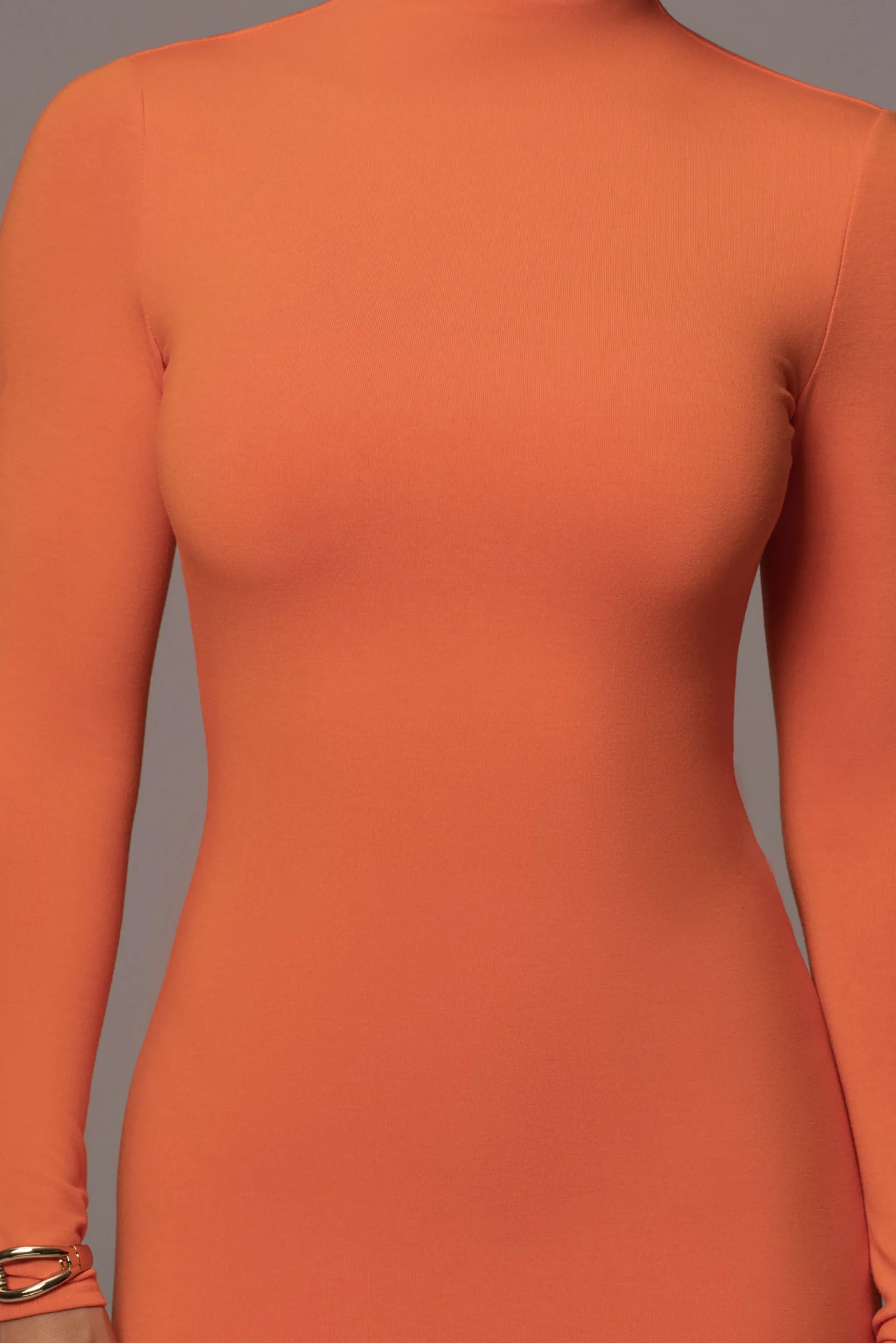 Orange Shaye Mock Neck Dress*JLUXLABEL Best
