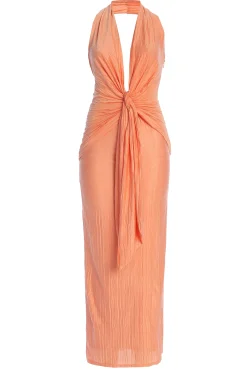 Peach Under The Moonlight Drape Dress*JLUXLABEL New
