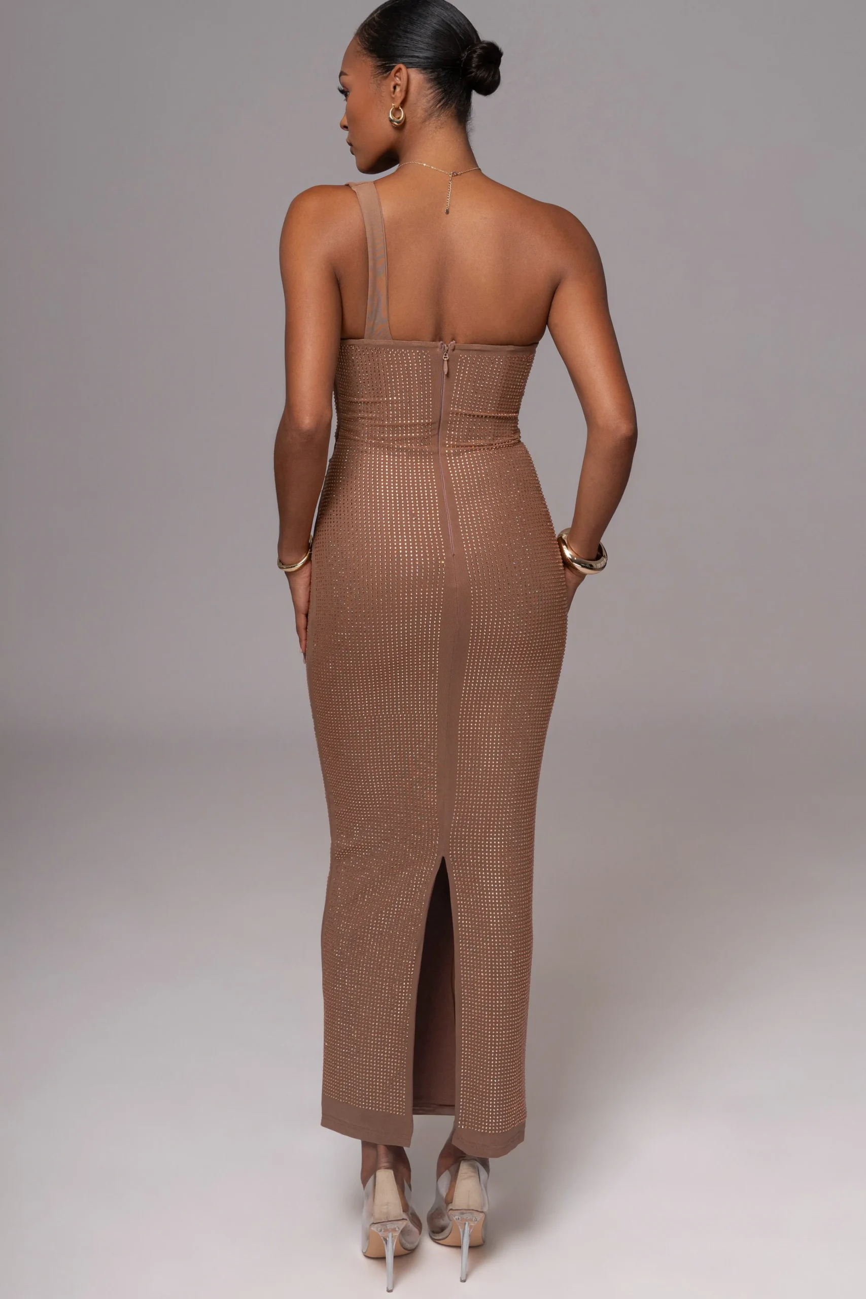 Pecan Hot Fix Krishna Maxi Dress*JLUXLABEL Best