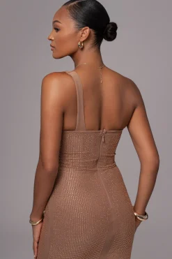 Pecan Hot Fix Krishna Maxi Dress*JLUXLABEL Best