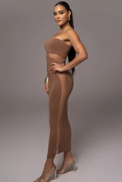 Pecan Unpredictable Midi Dress*JLUXLABEL Discount