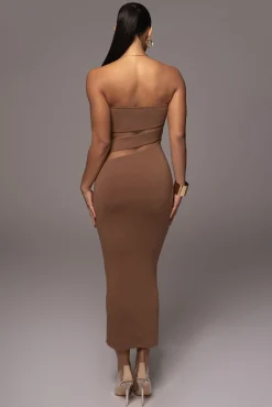 Pecan Unpredictable Midi Dress*JLUXLABEL Discount