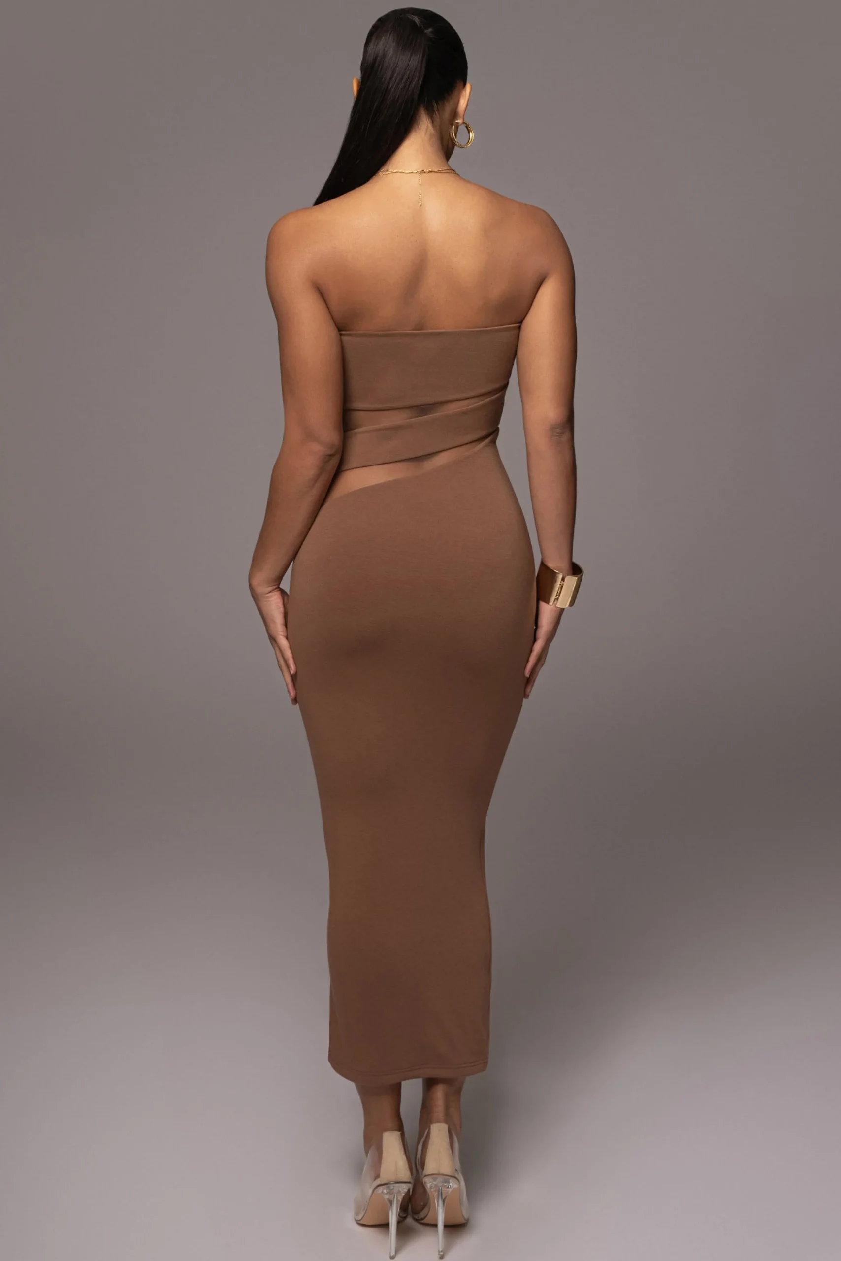 Pecan Unpredictable Midi Dress*JLUXLABEL Discount