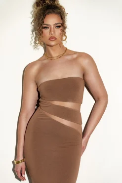 Pecan Unpredictable Midi Dress*JLUXLABEL Discount