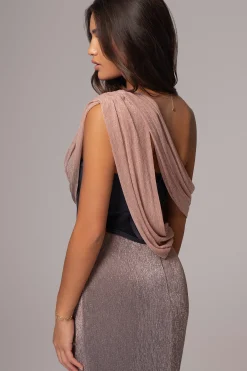 Pink Dusk Celestina Draped Maxi Dress*JLUXLABEL Sale