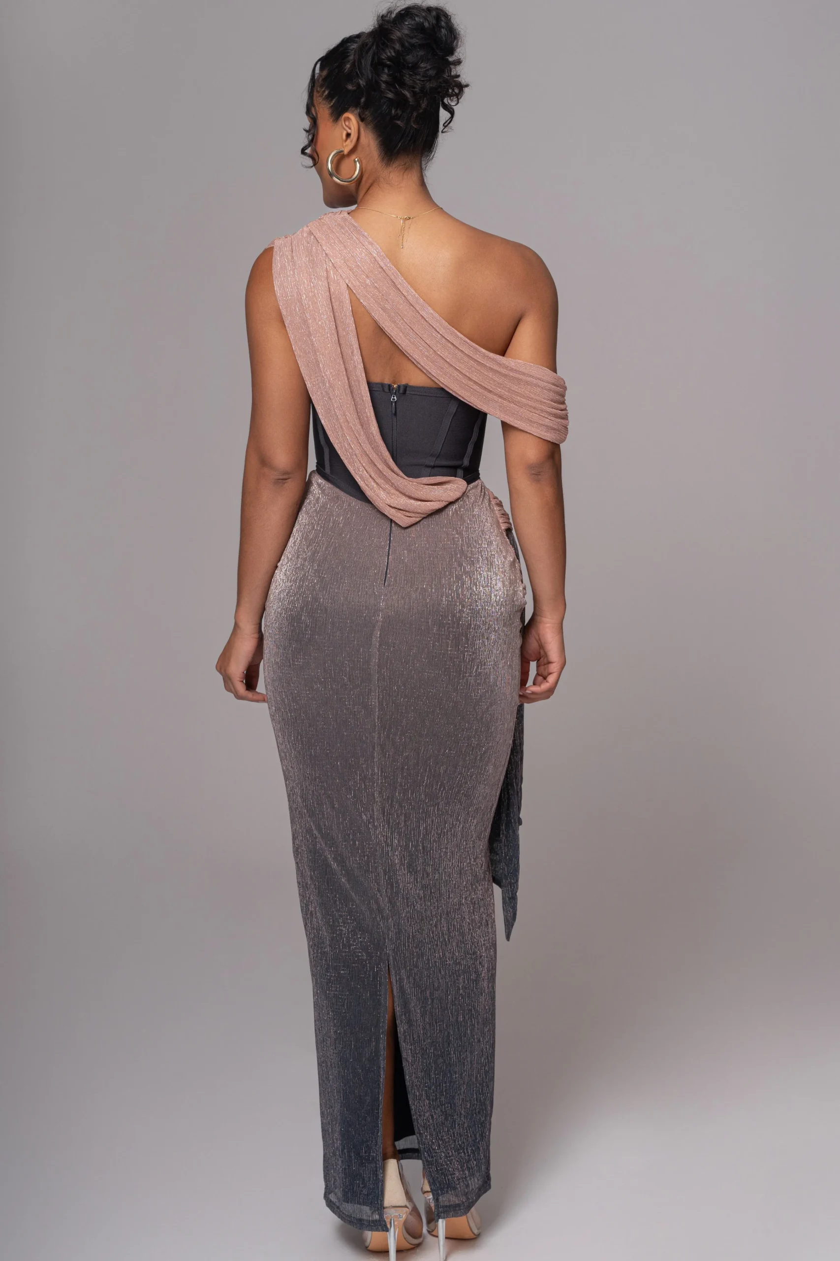 Pink Dusk Celestina Draped Maxi Dress*JLUXLABEL Sale