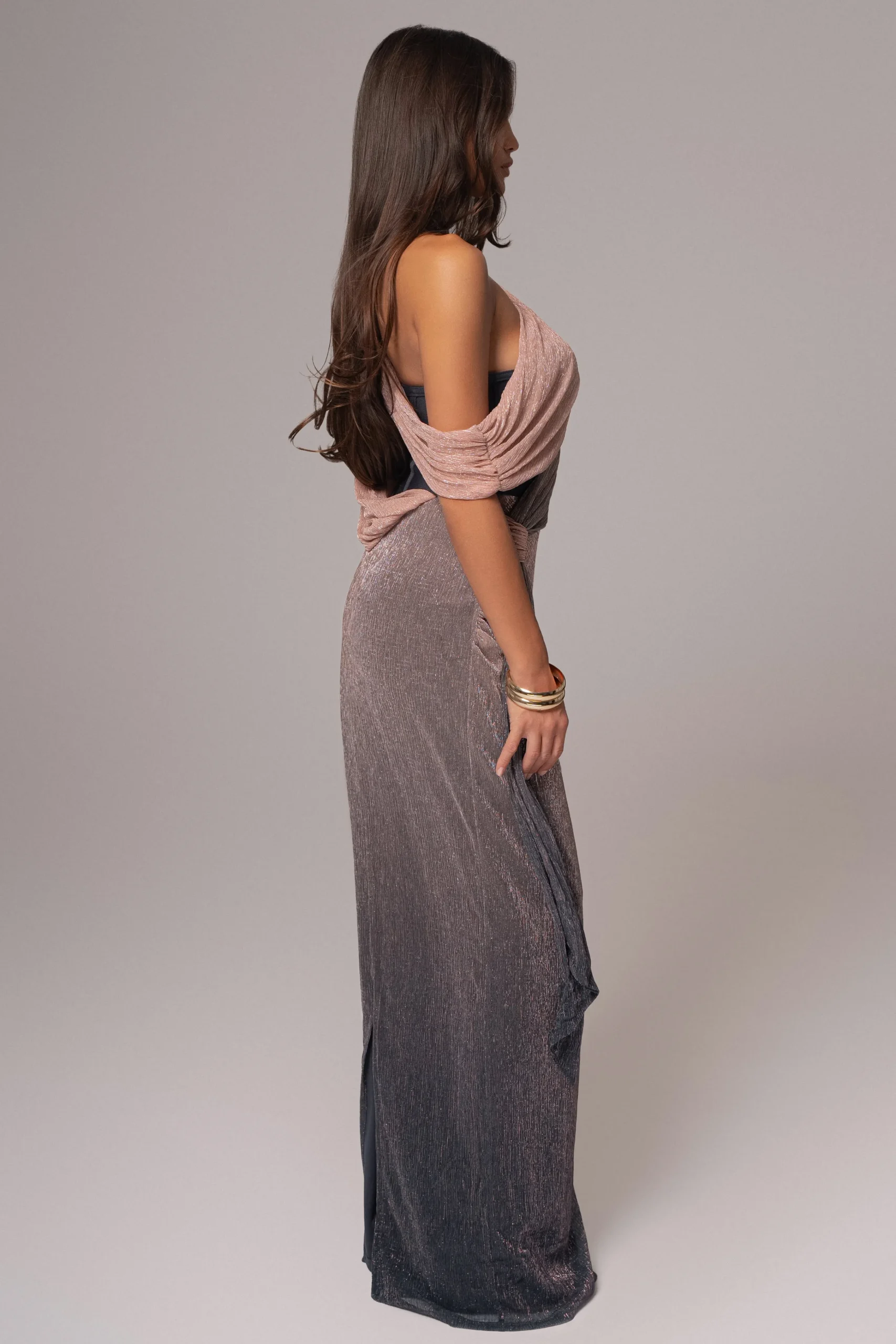 Pink Dusk Celestina Draped Maxi Dress*JLUXLABEL Sale