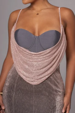 Pink Dusk Shimmery Nights Maxi Dress*JLUXLABEL Outlet