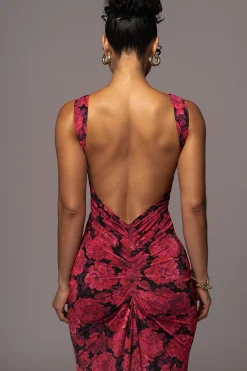 Pink Floral Front And Center Maxi Dress*JLUXLABEL Fashion