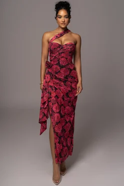Pink Floral Villa Rosa Maxi Dress*JLUXLABEL Discount