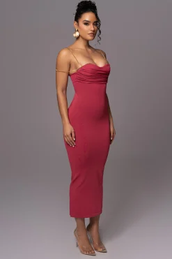 Pink La Lune Drape Midi Dress*JLUXLABEL Sale