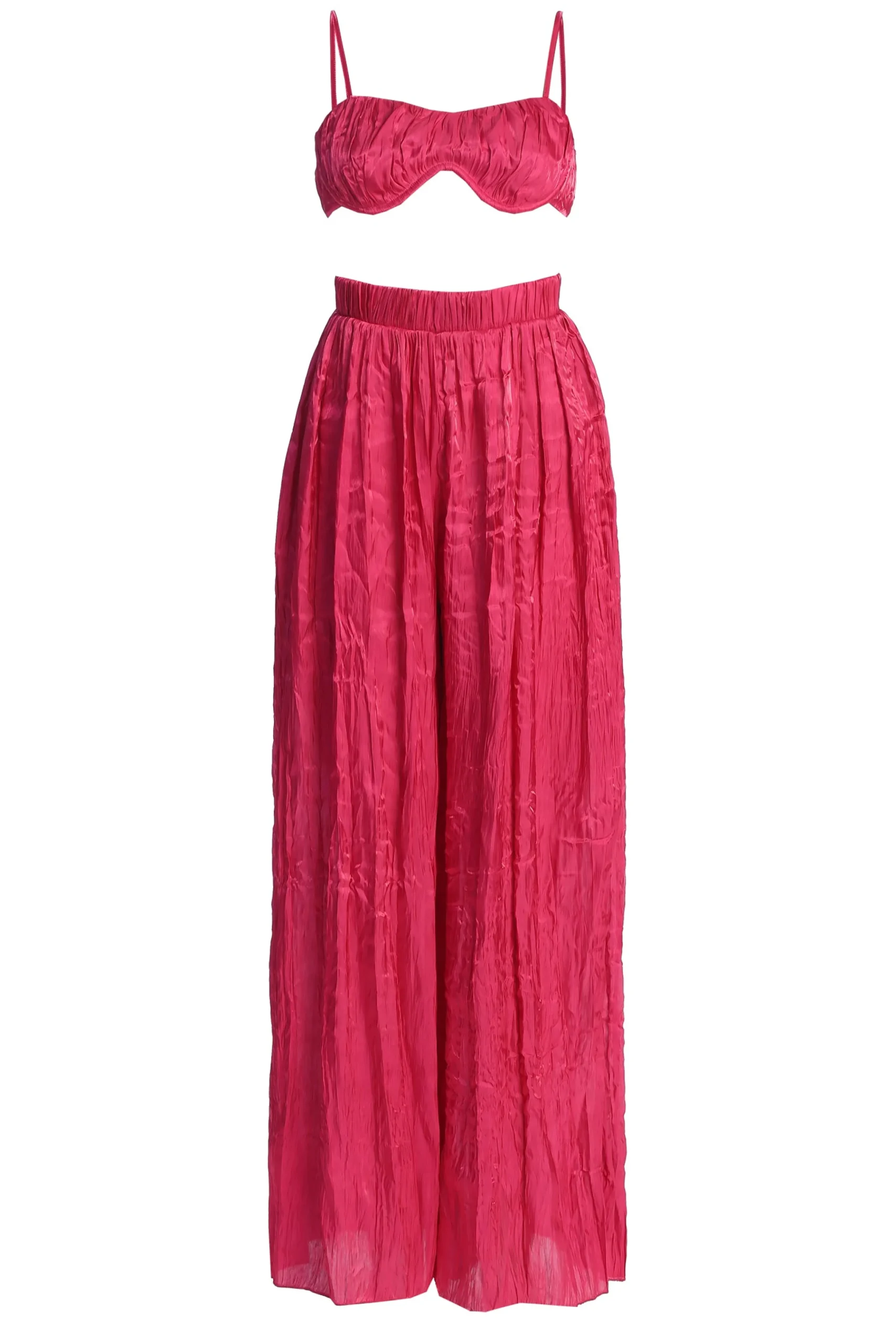 Pink Lets Get Away Satin Pant Set*JLUXLABEL Clearance