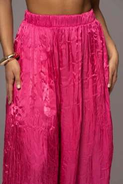 Pink Lets Get Away Satin Pant Set*JLUXLABEL Clearance