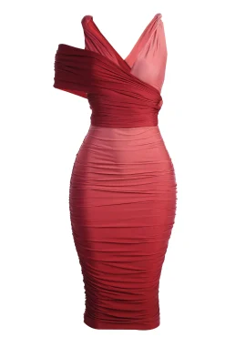 Pink Ombré Edge Of Romance Midi Dress*JLUXLABEL Fashion