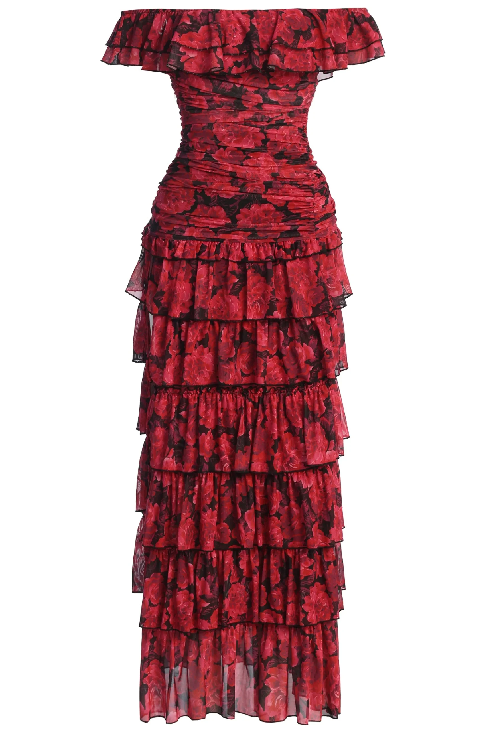 Pink Power Mesh Passion Tier Dress*JLUXLABEL Outlet