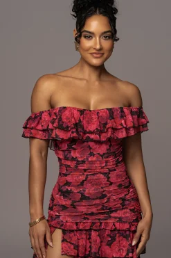 Pink Power Mesh Passion Tier Dress*JLUXLABEL Outlet