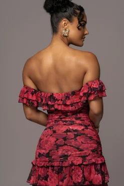 Pink Power Mesh Passion Tier Dress*JLUXLABEL Outlet