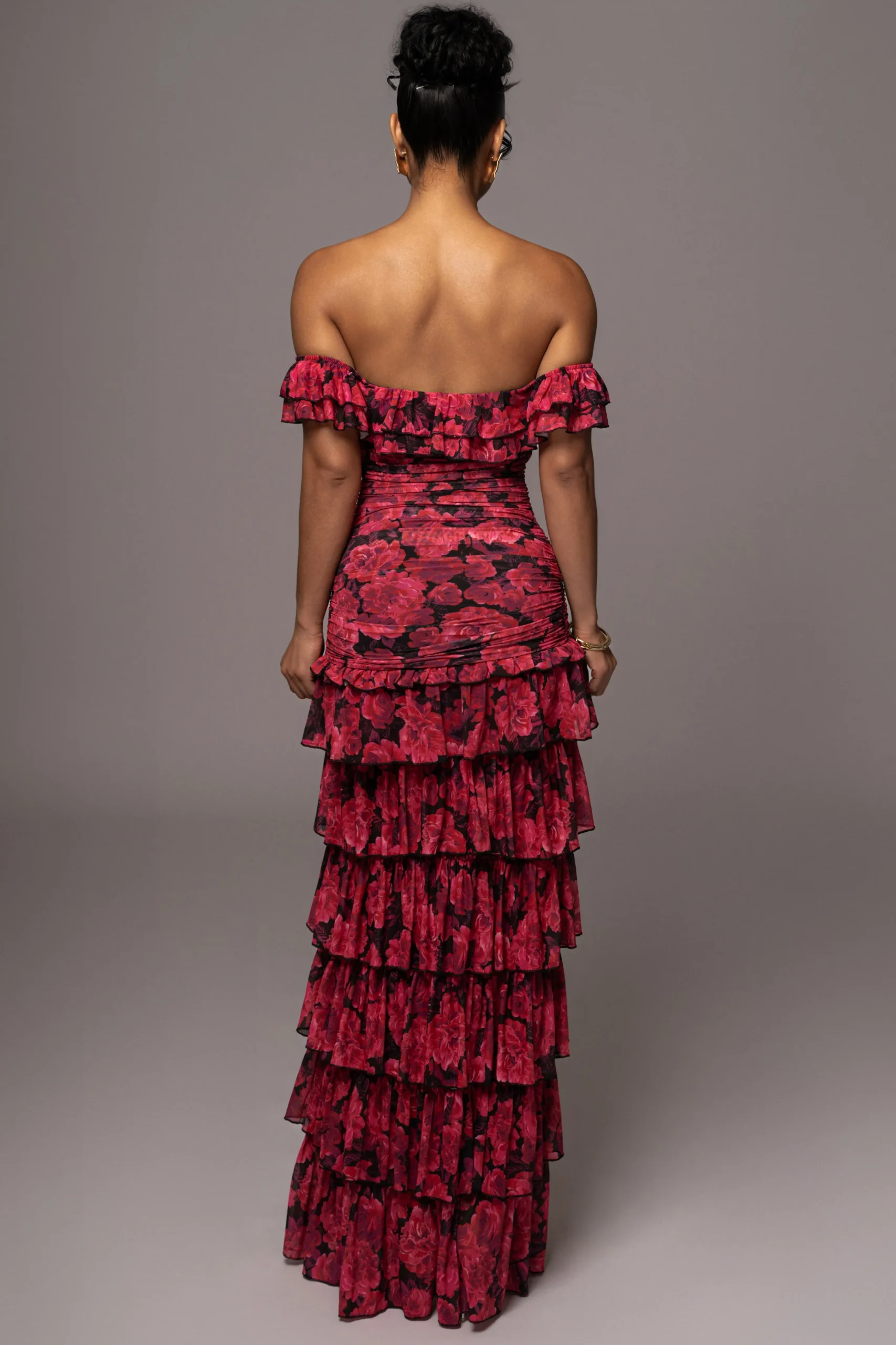 Pink Power Mesh Passion Tier Dress*JLUXLABEL Outlet